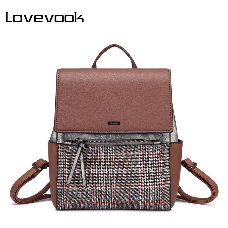 Женский мини рюкзак LOVEVOOK, школьный портфель для девочки, маленькая сумка в руках для школы и путешествия, из шедрости и искусстывенной кожи