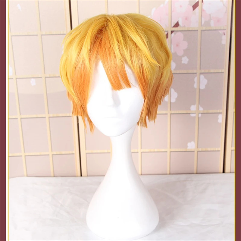 

Demon Slayer: Kimetsu no Yaiba Agatsuma Zenitsu Cosplay Costume Masquerade Outfits Man Suits Anime Cosplay Kimono