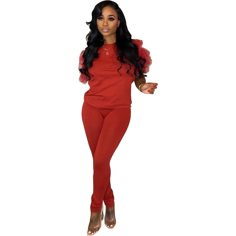 

Sports Wind Ruffled Jumpsuit Two-piece Suit 2020 Spring Jumpsuit Suit
