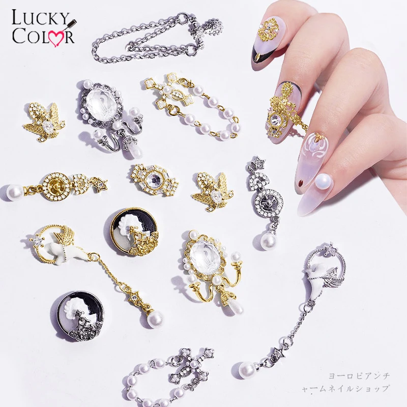 Стразы для дизайна ногтей серебро/золото металлический сплав циркон бриллиант 24