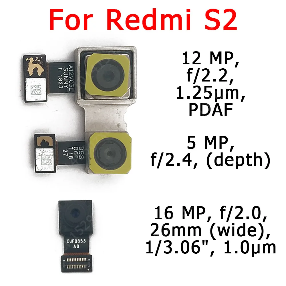 Оригинальная передняя и задняя камеры для Xiaomi Redmi S2 модуль основной гибкий кабель