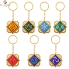 Брелок Аниме Genshin Impact с элементом глаза Бога, высококачественным металлическим кольцом для ключей для мужчин и женщин, подвеска для рюкзака, аксессуары