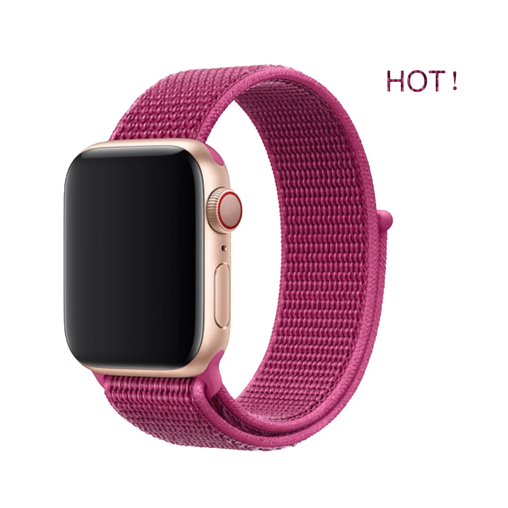 Нейлоновый спортивный бесшовный ремешок для наручных часов Apple Watch, ремешок 42 мм, длина-44 мм, 40 мм, 38 мм, для iWatch, версия 5/4/3/2/1 браслет, ремешок на запястье для наручных часов аксессуары