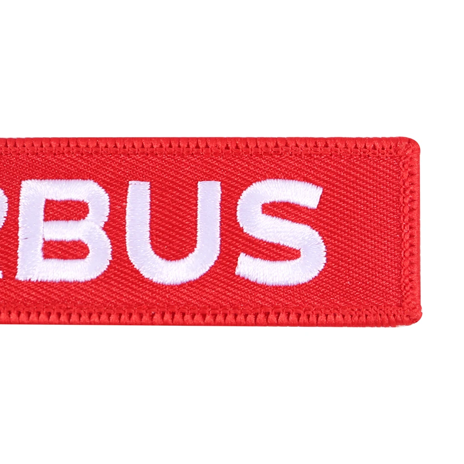 Красный двухсторонний брелок с вышивкой A320 авиационный для ключей Подарочный