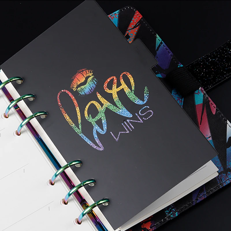 Никогда не звездное небо черный спиральный блокнот разделители кольцо