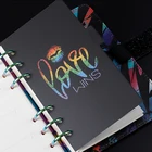 Никогда не звездное небо, черный спиральный блокнот, разделители, кольцо, фотография, заполнение, A6, планировщик, индексные страницы, связующий дневник, школьные принадлежности