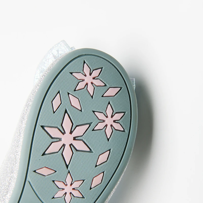 

Girls Bow Mouse Princess PU Shoes Silver Color For Kids Children Performance Show Party Gift