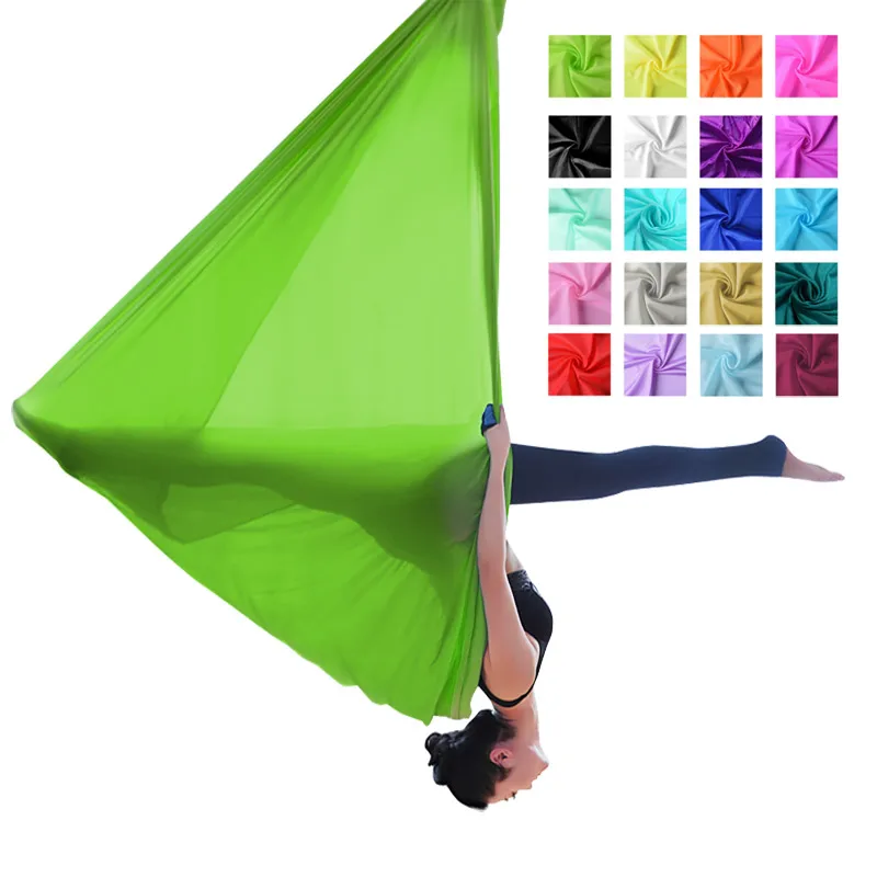 PRIOR FITNESS 6M Yoga Hammock fabric 20 colors Nylon Tricot Yoga belt swing 100% Quality Guarantee
