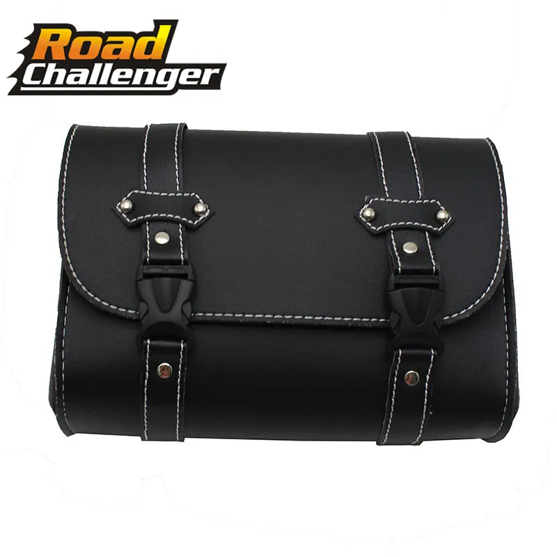 Новая кожаная сумка для инструментов из ПУ кожи передних багажа Harley Chopper Bobber Для