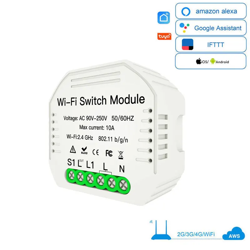 Умный выключатель с Wi Fi универсальный дистанционным управлением через