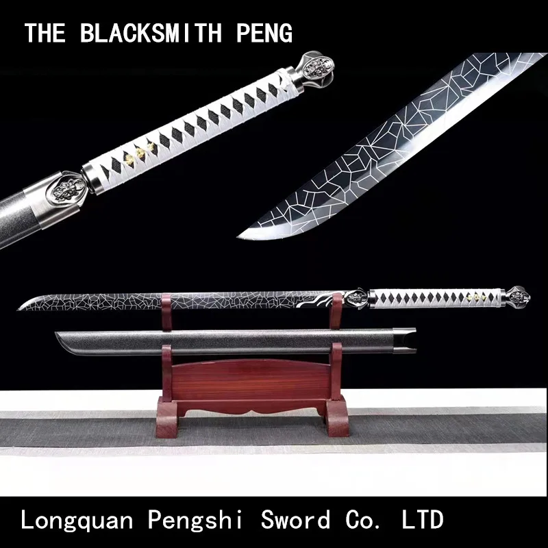 

shadow Assassin wears a swords in the animated film Assassin Five Six/1095 Spring steel forged handmade Home Decoration swords