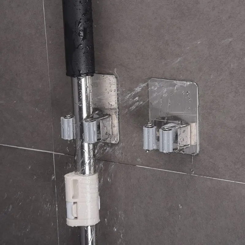 

Настенный держатель для швабры, вешалка для щетки и метлы, кухонный инструмент, водонепроницаемый, экономия пространства для кухни и ванной