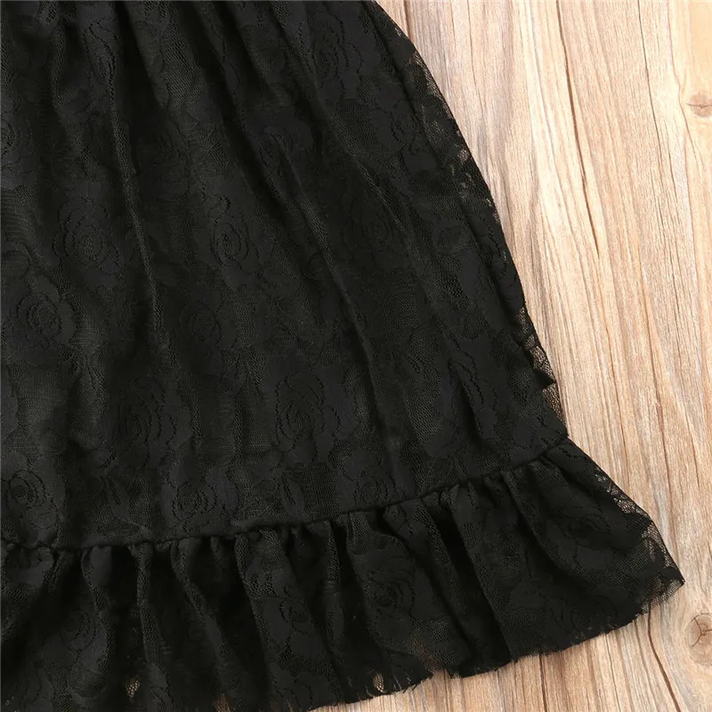 PUDCOCO/детское кружевное длинное платье макси с цветочным принтом для девочек