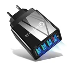 Зарядное устройство 18 Вт, 4USB, быстрая зарядка 3,0, зарядное устройство, настенное устройство для быстрой зарядки iPhone12, зарядное устройство для телефона Xiaomi, адаптер питания
