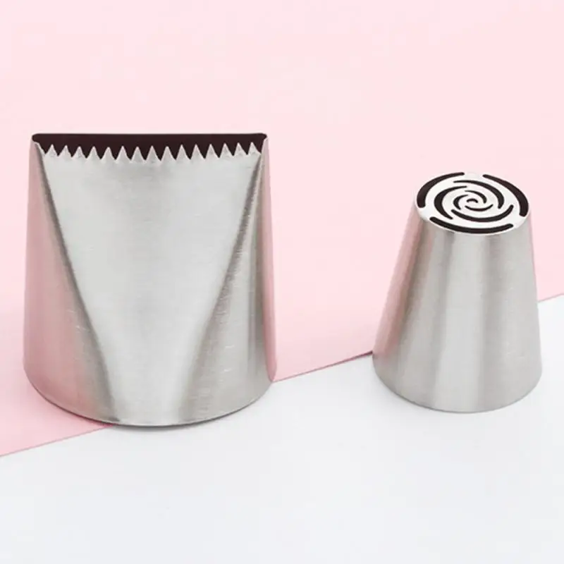 Oversized Bakery DIY Cake Making Cream Stainless Steel Decorating Mouth Lcing Piping Nozzles Pastry Baking Tool |