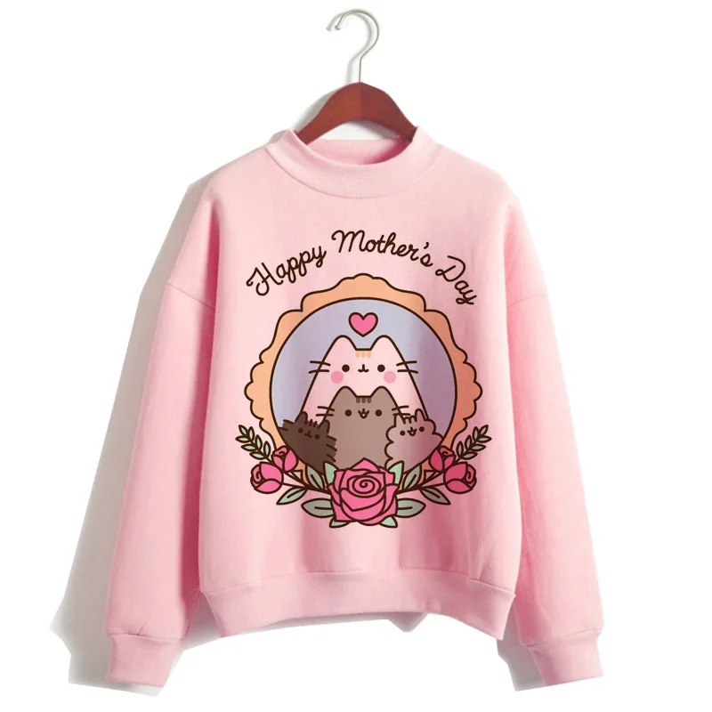 Толстовка Женская в стиле Харадзюку Pusheen смешной мультяшный Свитшот Kawaii Ullzang
