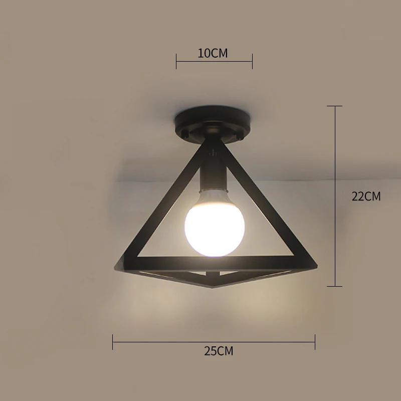 Ceiling lights Minimalist Retro Ceiling Lamp Glass E27 industrial decor lamps for living room Home Lighting Lustre Luminaria - Цвет корпуса: 24