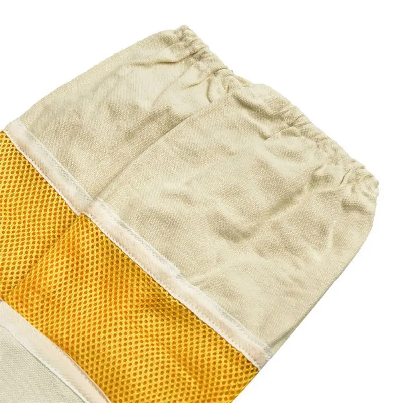 

Beekeeping Gloves Faux Goatskin Leather Beekeeper Protective Mesh Hand Cover