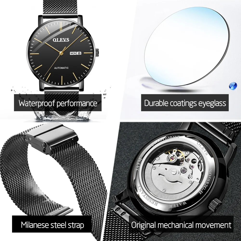

OLEVS 2020 New mechanical Men Watches Japan Movement Luminous Automatic Men's Watches Top brand