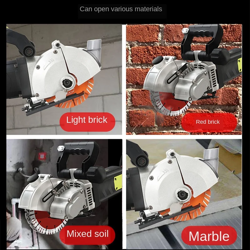 1800-5800-6800W 220V Electric Wall Chaser Groove Cutting Machine Wall slotting machine Steel Concrete Circular Saw Electric Tool enlarge