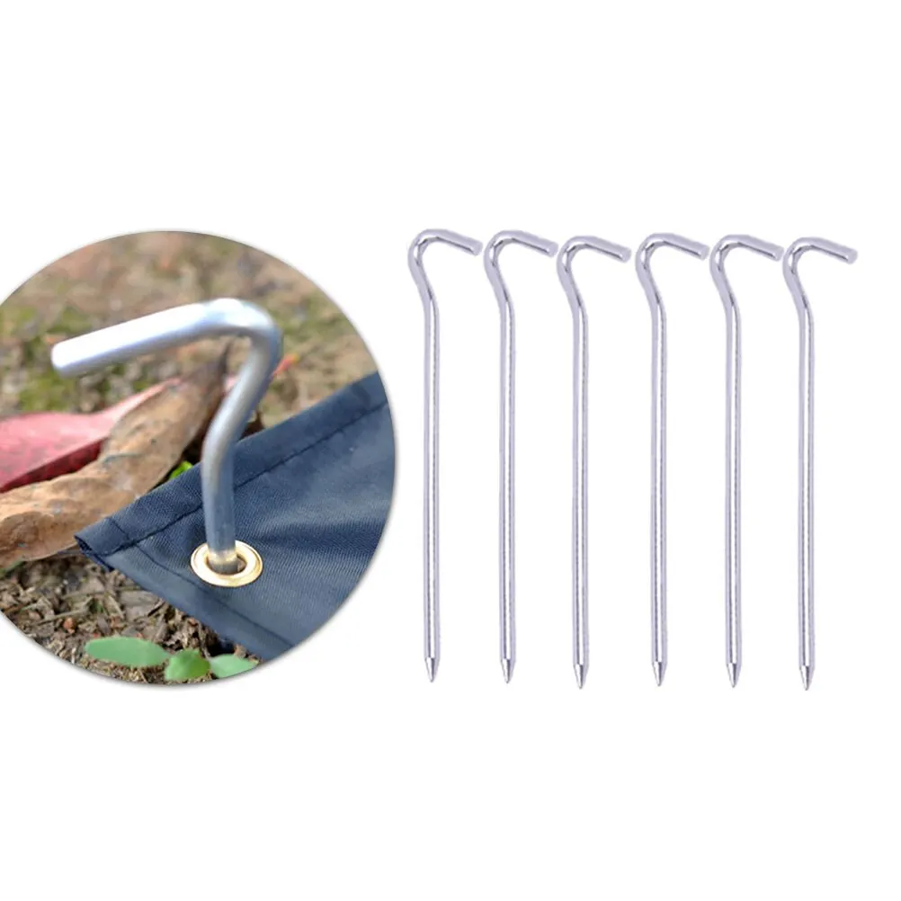8 шт. Марка колья прочный алюминиевый сплав колышки с крюком для кемпинга сад