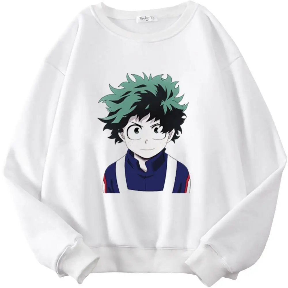 

My Hero Academia Streetwear Sweatshirt Casual Print Ladies Gothic Punk Hoody Harajuku Casual Simple Popular Tops Academy-379