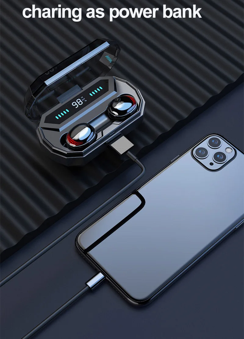 【Новейшая модель 】 беспроводные наушники Bluetooth HD стерео звук истинные