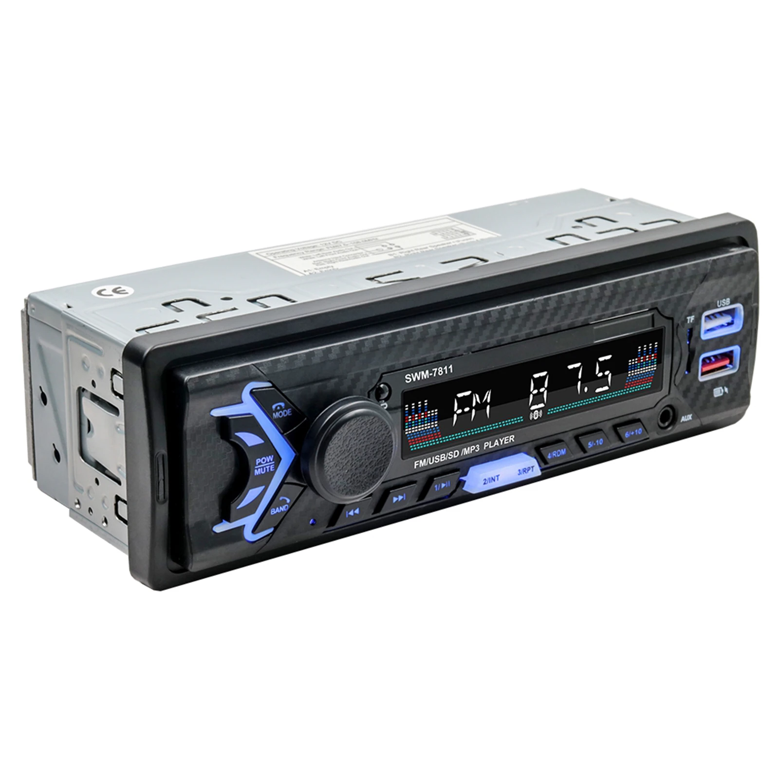 

Автомобильный MP3-плеер с Bluetooth 5,0, 12 В, USB, с дистанционным управлением и встроенным микрофоном