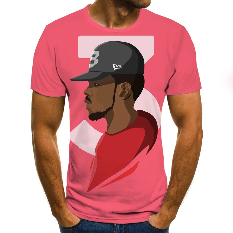 

New 3D Rapper Printed T-shirt Summer Men's and Women's Harajuku Short Sleeve Tops Children's Fashion O-Neck Shirt Super Loose