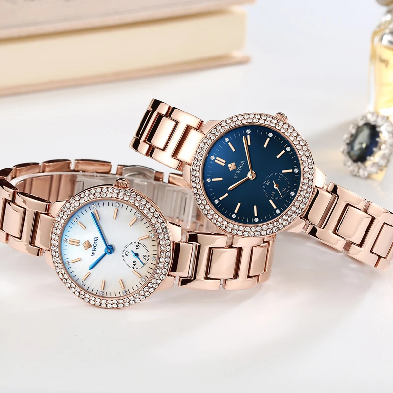 

WWOOR Ladies Watch Luxury Brand Ladies White Wrist Watch Minimalist Analog Quartz Movement Women Casual Watches Relogio Feminino