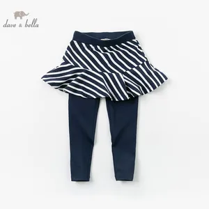 Dave bellaDBK12263 весенние штаны с драпировкой, модные повседневные штаны в полоску длиной до щиколотки, для девочек и детей, модные, для детей