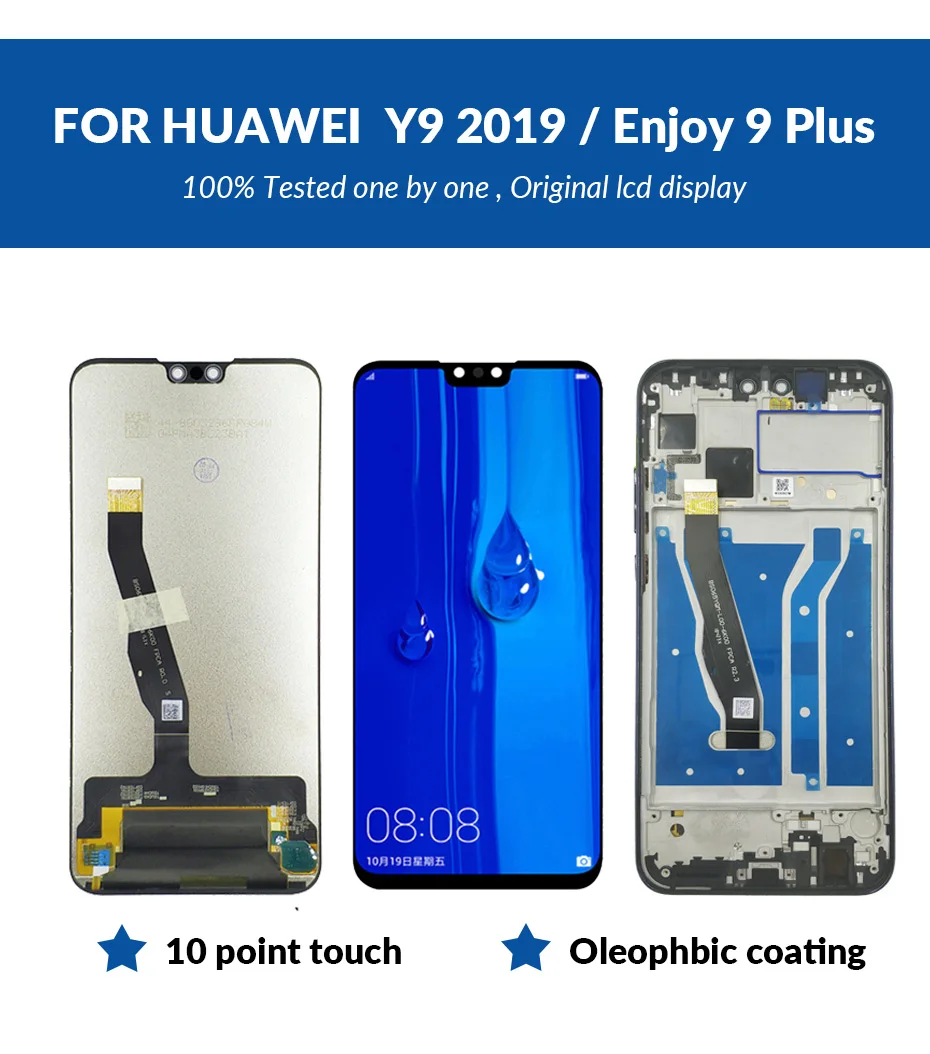 Черный ЖК-экран для huawei Y6 Y7 премьер-профессионал дисплей+ Замена сенсорного экрана для huawei Y9 Enjoy 9 Plus Y9 lcd