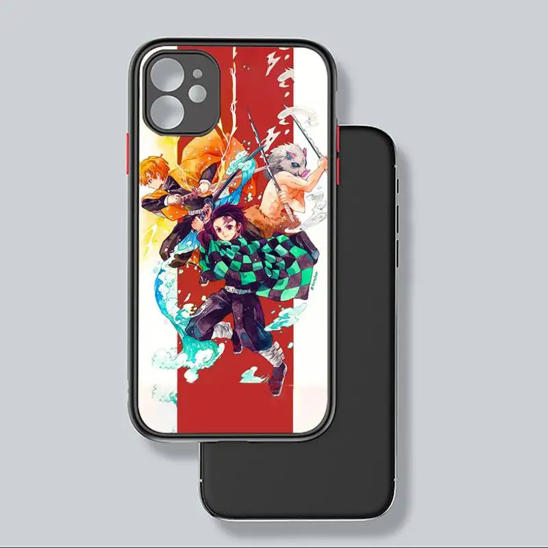 

Demon Slayer Anime Kimetsu No Yaiba Phone Case For iphone 12 11 8 7 plus mini x xs xr pro max matte transparent cover