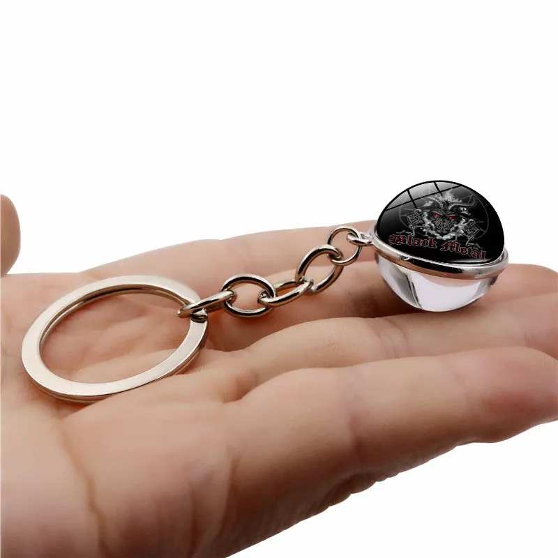 Пентаграмма Стекло брелок красный рогатый купол кулон Бафомет для мужские