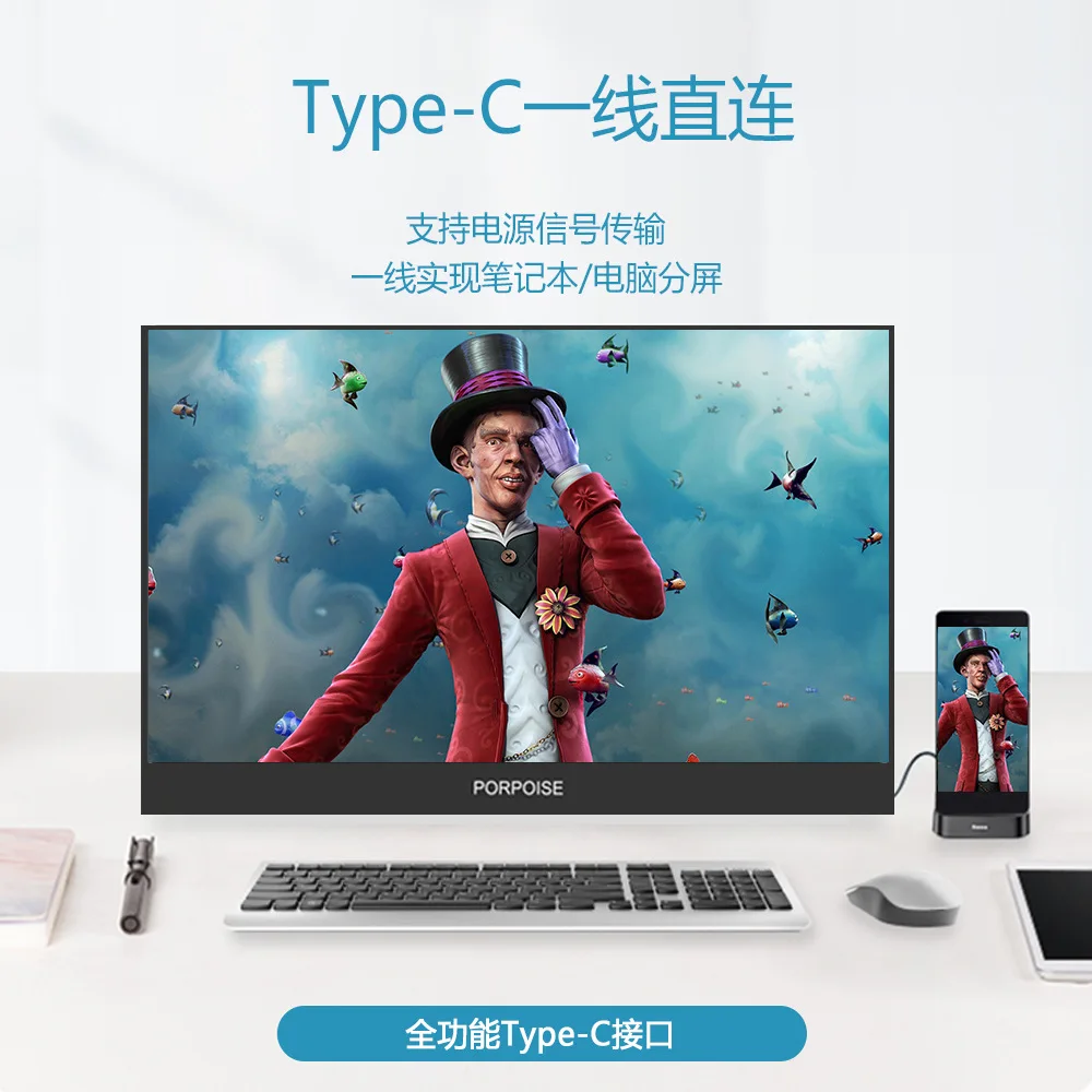 13 3 inch ultra thin portable screen monitor 1080p lcd ips type c hdmi compatible for laptop phone xbox switch gaming monitor free global shipping