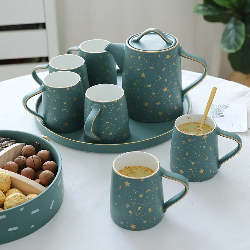 

Juego tazas y platillos para sala estar de europeo la tarde None
