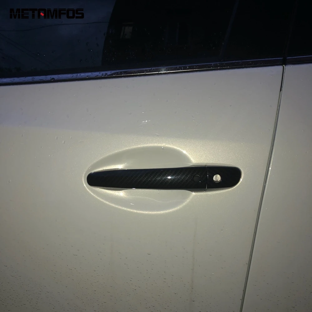 Для Mazda CX 5 CX5 KF 2017 2019 2020 углеродное волокно дверная ручка крышка литья отделка