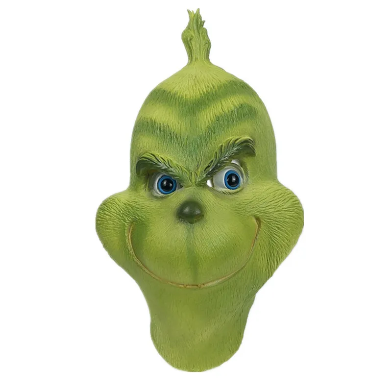 Grinch C Рождество Косплей Grinch Маска латекс с волосами события реквизит Вечерние Маски мяч костюм для мероприятия шлемы реквизит Рождественские украшения - Цвет: Grinch C
