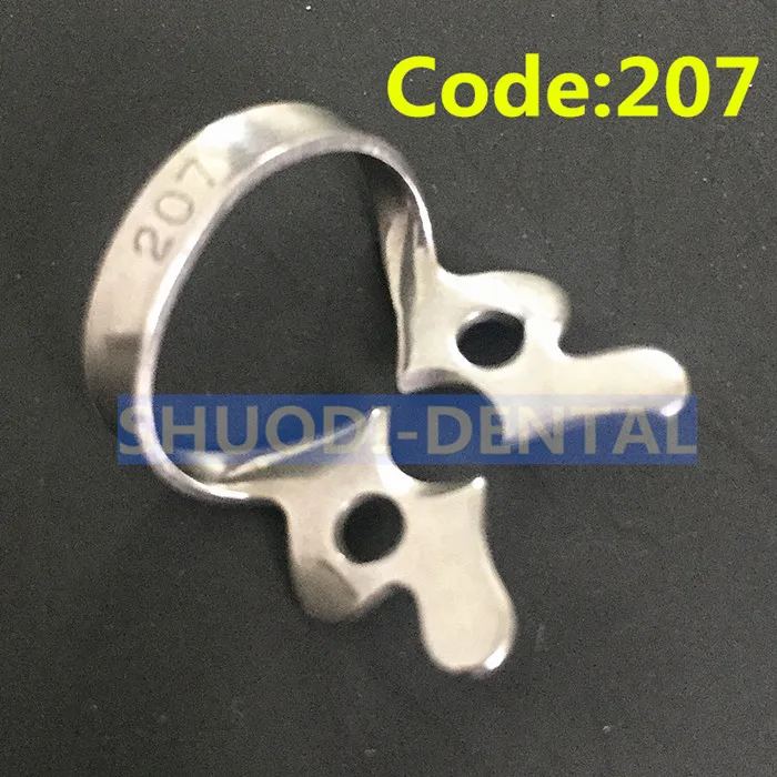 1 piece Code 207 Стоматологический зажим для ухода за полостью рта резиновый держатель для плотины стоматологический резиновый зажим из нержавеющей стали для Отбеливания Зубов Стоматологический инструмент - Цвет: 1 piece Code 207