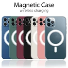 Прозрачный чехол Magsafing для Iphone 11, чехол для Iphone 13, 12 Pro Max, Беспроводная зарядка, Магнитная задняя крышка, чехол для IPhone12 Pro Mini