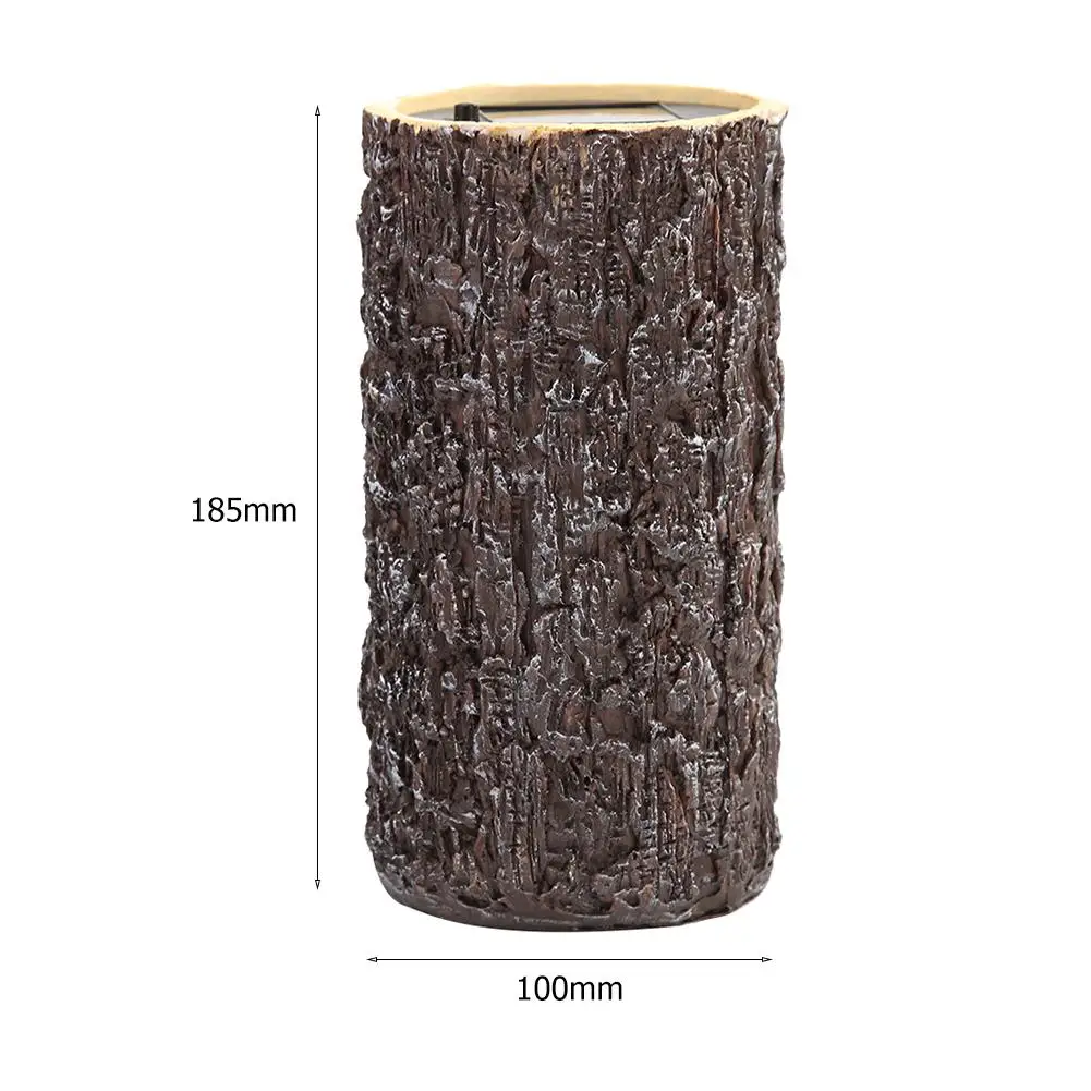 

Solar Power LED Simulation Wooden Pile Resin Warm White Light Waterproof Outdoor Yard Lawn Landscape Decorative Lamps