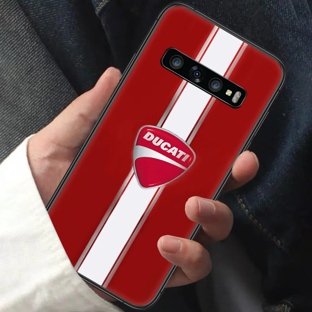 

Famous Motorcycle Ducati Phone Case for Samsung Galaxy Note S 6 7 8 9 10 E 20 Ultra Edge Plus black Shell Luxury Coque Soft