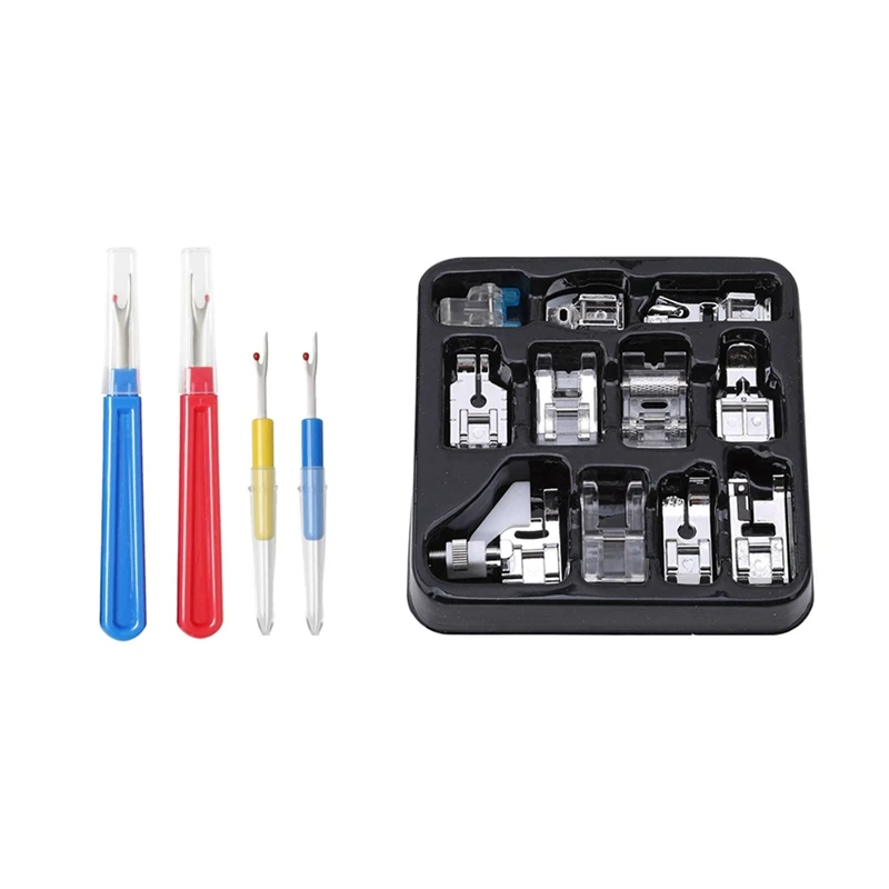 

4 шт., набор прижимных лапок для швейной машины, 2 размера