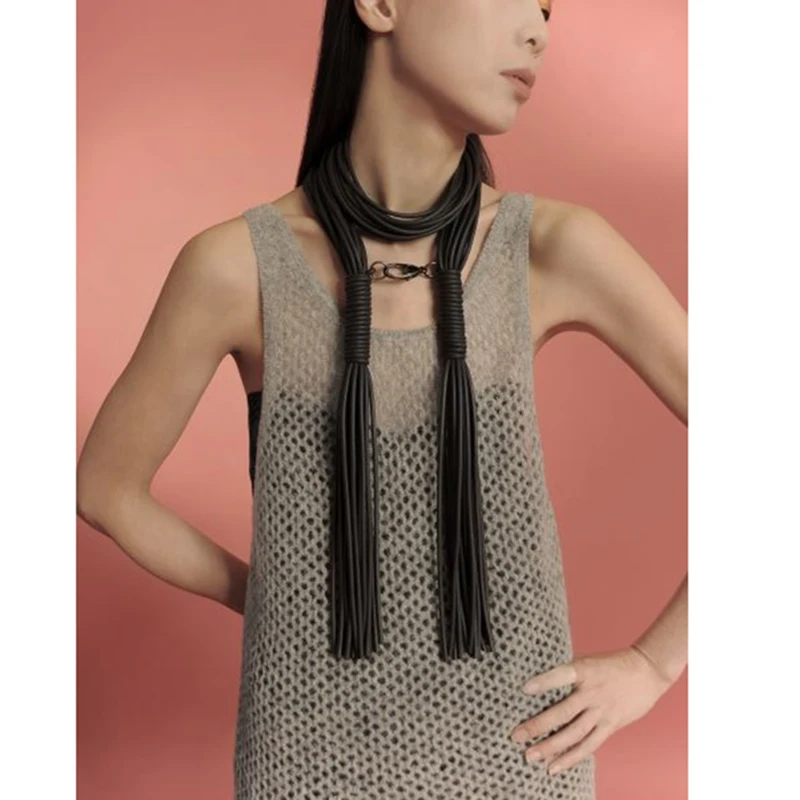 2019 Длинные ожерелья с кисточками для женщин резиновые украшения ручной работы