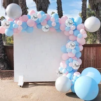137pcsset boy or girl gender reveal party pastel balloon garland kit blue and pink macaron arche ballon baby shower decorations