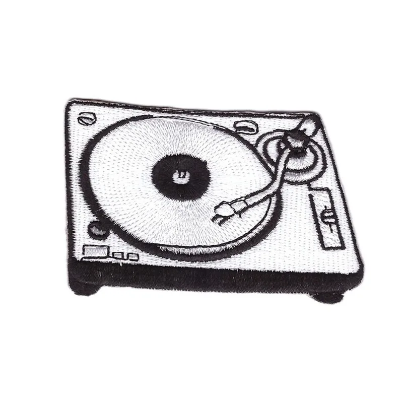 

10pcs/lot Antique Record Phonograph Embroidery Patches Backpack Clothing Decoration Accessories Diy Iron Heat Transfer Applique