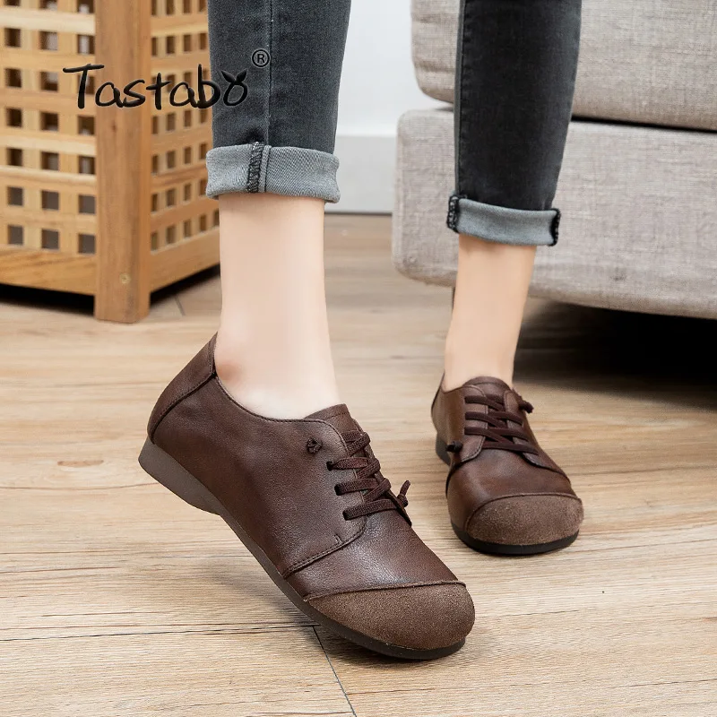 

Туфли женские кожаные оксфорды, плоская подошва, лоферы, повседневная обувь, S509, осень