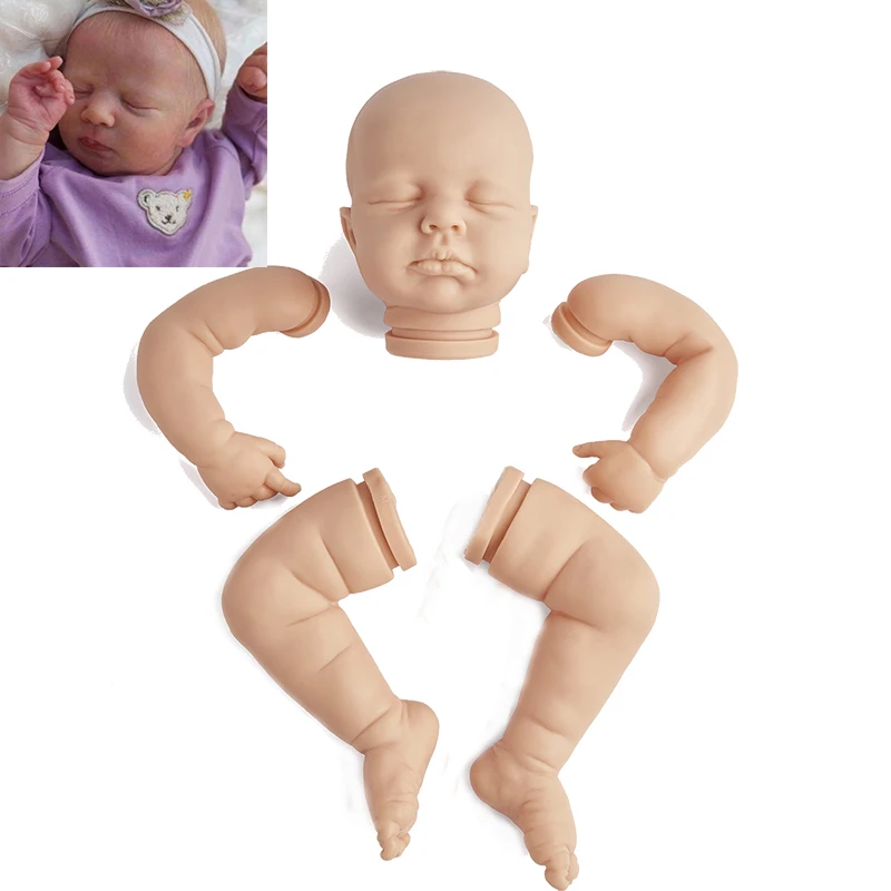 

22inch About 56cm Newborn Sleeping Baby Unpainted Unfinished Doll Parts DIY Blank Doll Kit Vinyl Lifelike Reborn Baby Cute Doll