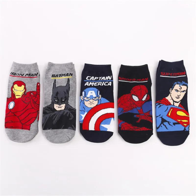 Disney повседневные носки унисекс с принтом человек паук и Железный рисунком