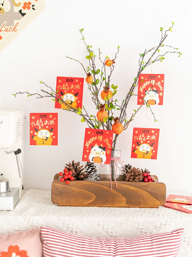 

New Chinese wooden vase layout simulation dried flower bouquet living room decoration desktop decoration